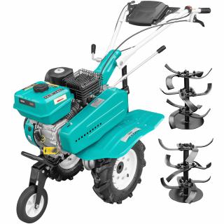 Motosapa DKD 500 motor 7 CP benzina 2+1 viteze freze 56-84 cm freze roti cauciuc 4.00x8" roata frontala