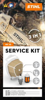 STIHL Kit Service 10 cu filtru de aer din fleece, bujie, filtru de combustibil pentru MS 311 / MS 362 / MS 391