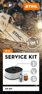 STIHL Kit Service 16 cu filtru de aer HD2, bujie, filtru de combustibil pentru MS 661