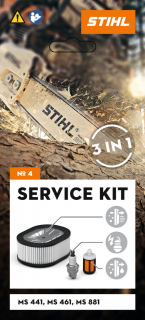 STIHL Kit Service 4 cu filtru de aer HD2, bujie, filtru de combustibil pentru MS 441 / MS 461 / MS 881