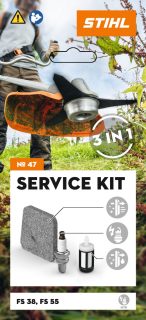 STIHL Kit Service 47 pentru motocoase pe benzina FS 38 / FS 55 cu motor STIHL 2-MIX