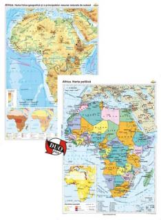 Africa. Harta fizico-geografica   Africa: Harta politica  - DUO PLUS