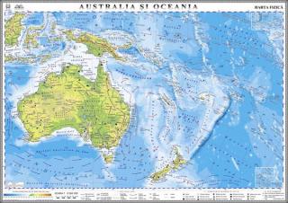 Australia si Oceania. Harta fizica