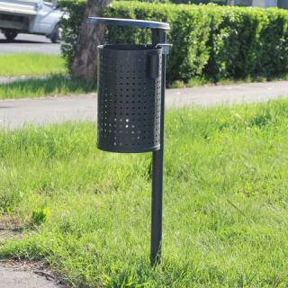 Cos de gunoi cu scrumiera si capac de protectie