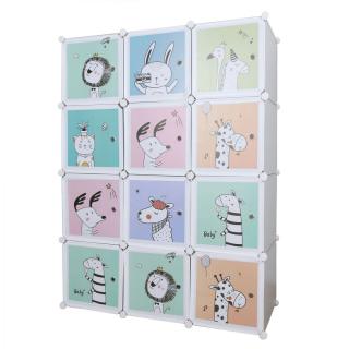 Dulap modular pentru copii, gri   model HAKON