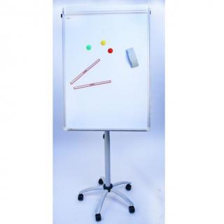 Flipchart mobil  cu brate laterale,  ajustabil in inaltime,  cu rotile