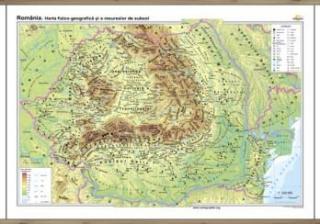 Romania: Harta fizico-geografica si a resurselor naturale de subsol
