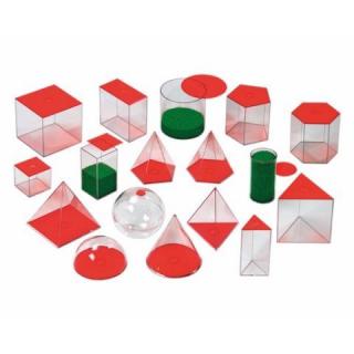 Set cu 17 forme geometrice - Solids - 10 cm