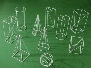 Set de 10 corpuri geometrice din sarma