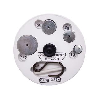Set de carlige si discuri perforate pe suport