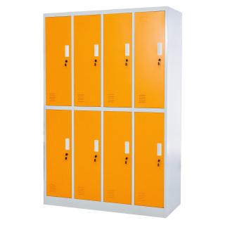 Vestiar metalic cu 8 usi (4x2) 1200x500x1800 mm (LxlxH)