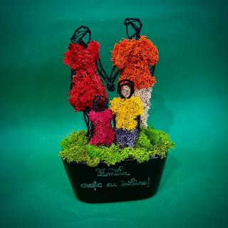Aranjament Familie fetita baietel 24X17x15cm