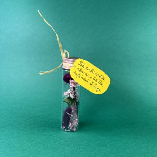 Flori in sticluta cu mesaj 12x3cm