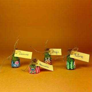 Set Decoratiuni Sticlute cu mesaj 4 3cm