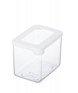 Cutie depozitare alimente, cu capac ermetic, SmartStore, plastic fara BPA, organizator, stivuibila, transparenta,  0.8L