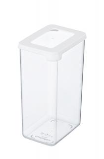 Cutie depozitare alimente, cu capac ermetic, SmartStore, plastic fara BPA, organizator, stivuibila, transparenta, 1.6L