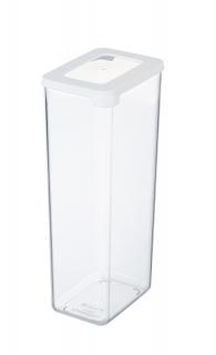 Cutie depozitare alimente, cu capac ermetic, SmartStore, plastic fara BPA, organizator, stivuibila, transparenta, 2.25L