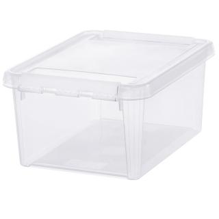 Cutie depozitare si organizare, cu capac, SmartStore Home 10, Plastic fara BPA, Transparent, 34x25x16 cm