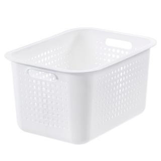 Cutie depozitare si organizare, SmartStore Recycled 20, din plastic reciclat, Alb, 37x28x20 cm