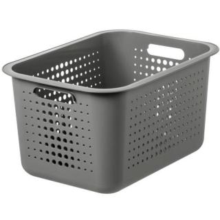 Cutie depozitare si organizare, SmartStore Recycled 20, din plastic reciclat, Gri, 13L , 37x28x20 cm