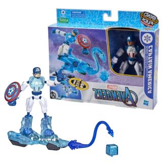 Figurina articulata Bend and Flex Marvel Avengers 2in1, Captain America, 15 cm