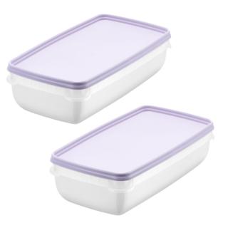 Set 2 caserole cu capac, depozitare alimente, Freez SmartStore, 1.2L, compatibila cu cuptorul microunde si congelator, capac ermetic