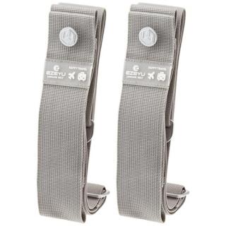 Set 2 curele pentru bagaje, reglabile, cu catarama, potrivite pentru protectia si siguranta bagajelor, marime S+L, Gri