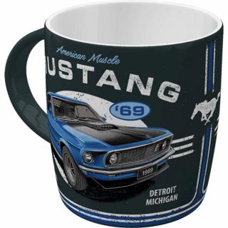 Cana ceramica 330 ml Ford Mustang 1969 Mach 1 Albastru
