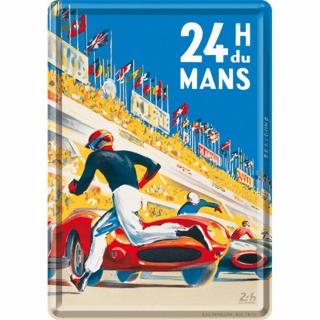 Carte postala metalica 24h Le Mans Racing Poster Blue - Afis Albastru al cursei LeMans
