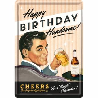 Carte postala metalica Happy Birthday Man - La multi ani! - Barbat