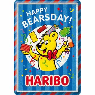 Carte postala metalica HARIBO Happy Bearsday - La multi ani Ursule