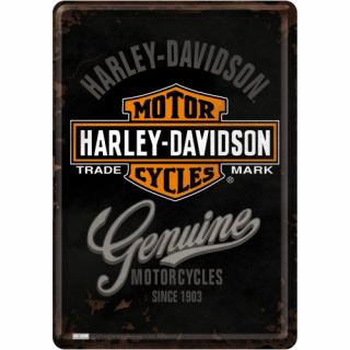 Carte postala metalica Harley-Davidson Genuine - Autentic