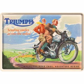 Carte postala metalica Triumph Sending Smiles - Trimitem Zambete