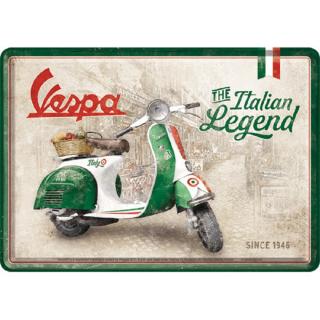 Carte postala metalica Vespa - Italian Legend - Legenda Italieneasca