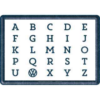 Carte postala metalica Volkswagen-ABC