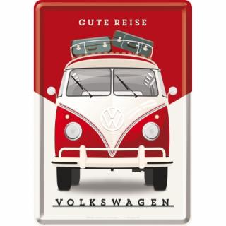 Carte postala metalica Volkswagen - Gute Reise - Forma Buna