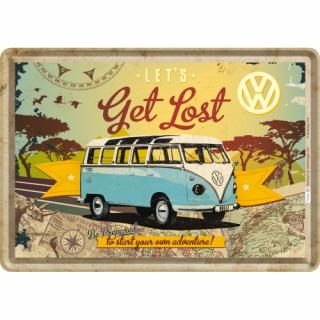 Carte postala metalica Volkswagen - Let s Get lost! - Hai sa ratacim!