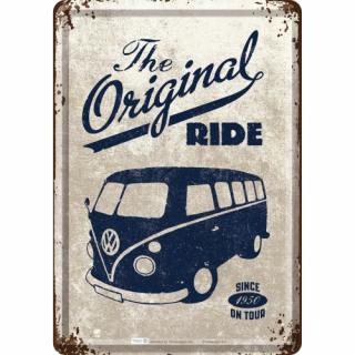 Carte postala metalica Volkswagen The original Ride1950 - Masina Autentica 1950