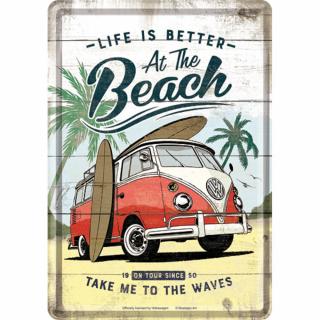 Carte postala metalica VW Bulli - Beach - Plaja