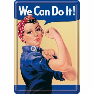 Carte postala metalica We can do it! - Putem sa o facem!