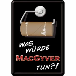 Carte postala metalica What would MacGyver do?! - Ce ar face MacGyver?!