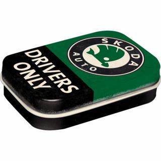 Cutie metalica de buzunar Skoda - Drivers Only - Doar pentru soferi de Skoda