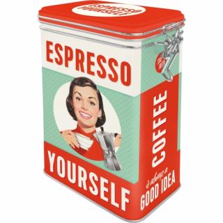 Cutie metalica etansa Espresso Yourself - Fa-ti un Esspresso