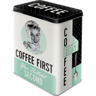 Cutie metalica L Coffee First - Mai intai cafeaua