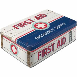 Cutie metalica plata First Aid II - Primul Ajutor