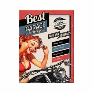 Magnet 6x8 cm Best Garage - Cel mai bun Garaj pentru Motociclete