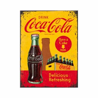 Magnet 6x8 cm Coca-Cola - In Bottles Yellow - Imbuteliate la sticla - Galben