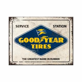 Magnet 6x8 cm Goodyear sigla alb
