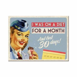 Magnet 6x8 cm On A Diet For A Month - Am tinut regim o luna