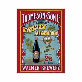 Magnet 6x8 cm Thompson  Son Brewery - Beraria Thompson si Fiul